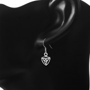 Solid Silver Trinity Knot Silver Earrings, ep286/h